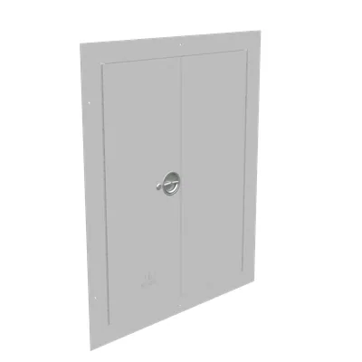 Flush Mount Cover Type 1 30x36 Screw Cover ANSI 61 Gray Steel Hinged Door Keylocking Slam Latch