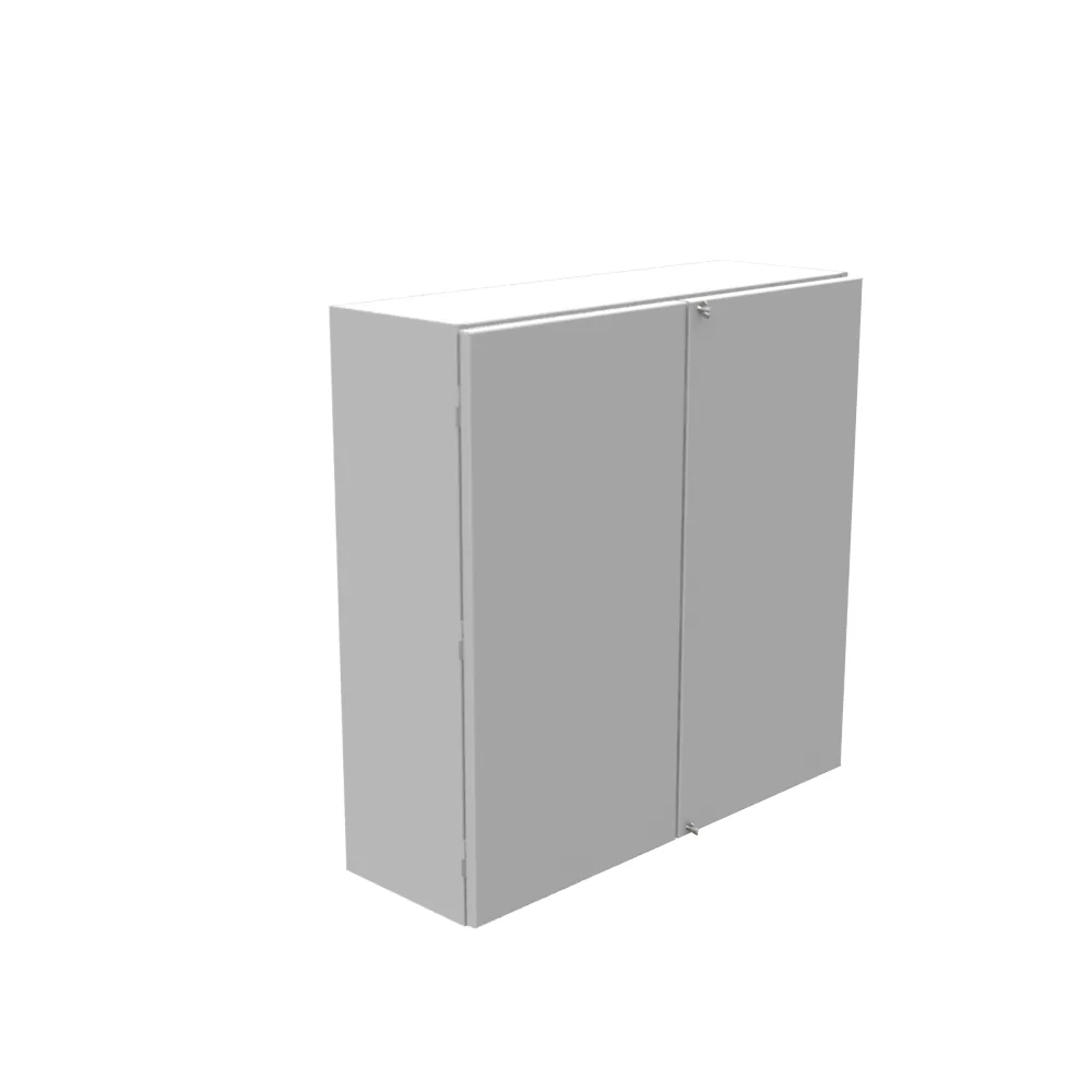 32X10X32 Hinge Cover UL Listed Type 1 Steel No Knockouts ANSI 61 Gray Overlapping Doors Padlocking Provision Drip Shield