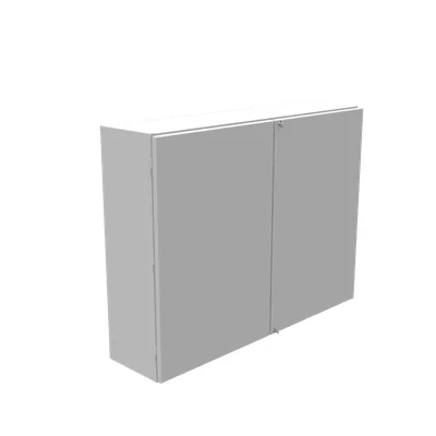 42X10X32 Hinge Cover UL Listed Type 1 Steel No Knockouts ANSI 61 Gray Overlapping Doors Padlocking Provision Drip Shield