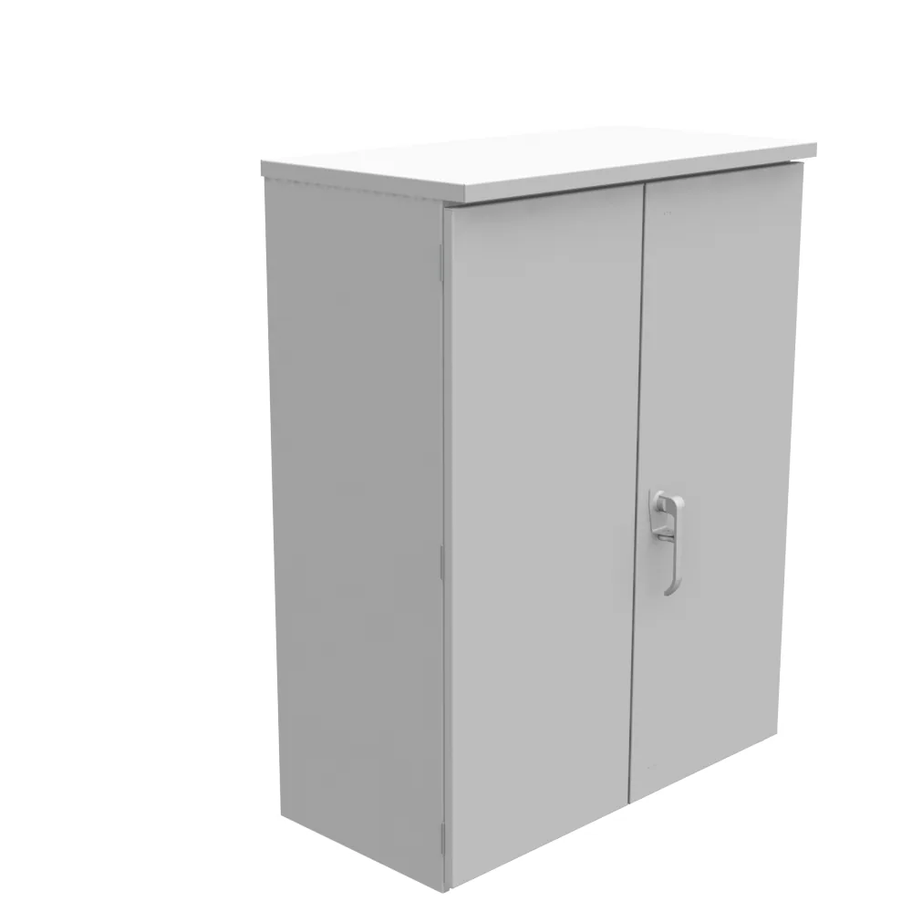 GABINETE 42X15X32 TAPA EMBISAGRADA TIPO 3R ACERO CERTIFICADO UL SIN TROQUELES GRIS ANSI 61 PUERTAS DOBLES PANEL POSTERIOR CON PERNOS SOLDADOS MANIJA A LA DERECHA DISPOSICIÓN PARA CANDADO MANIJA DE 3 PUNTOS