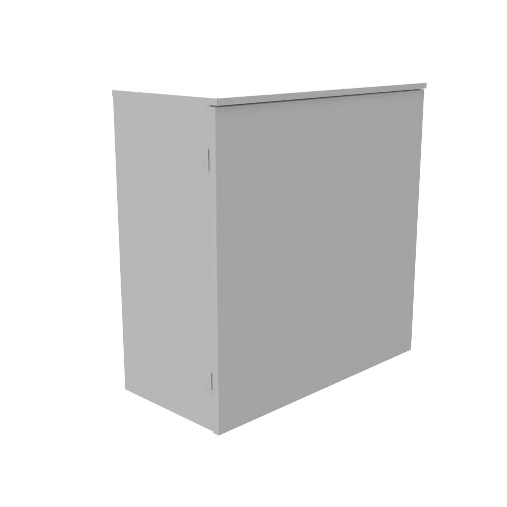36X16X36 Telephone Cabinet UL Listed Type 3R Steel No Knockouts ANSI 61 Gray Back Panel Weld Studs Padlocking Draw Latch Quad D Knockout for Lock