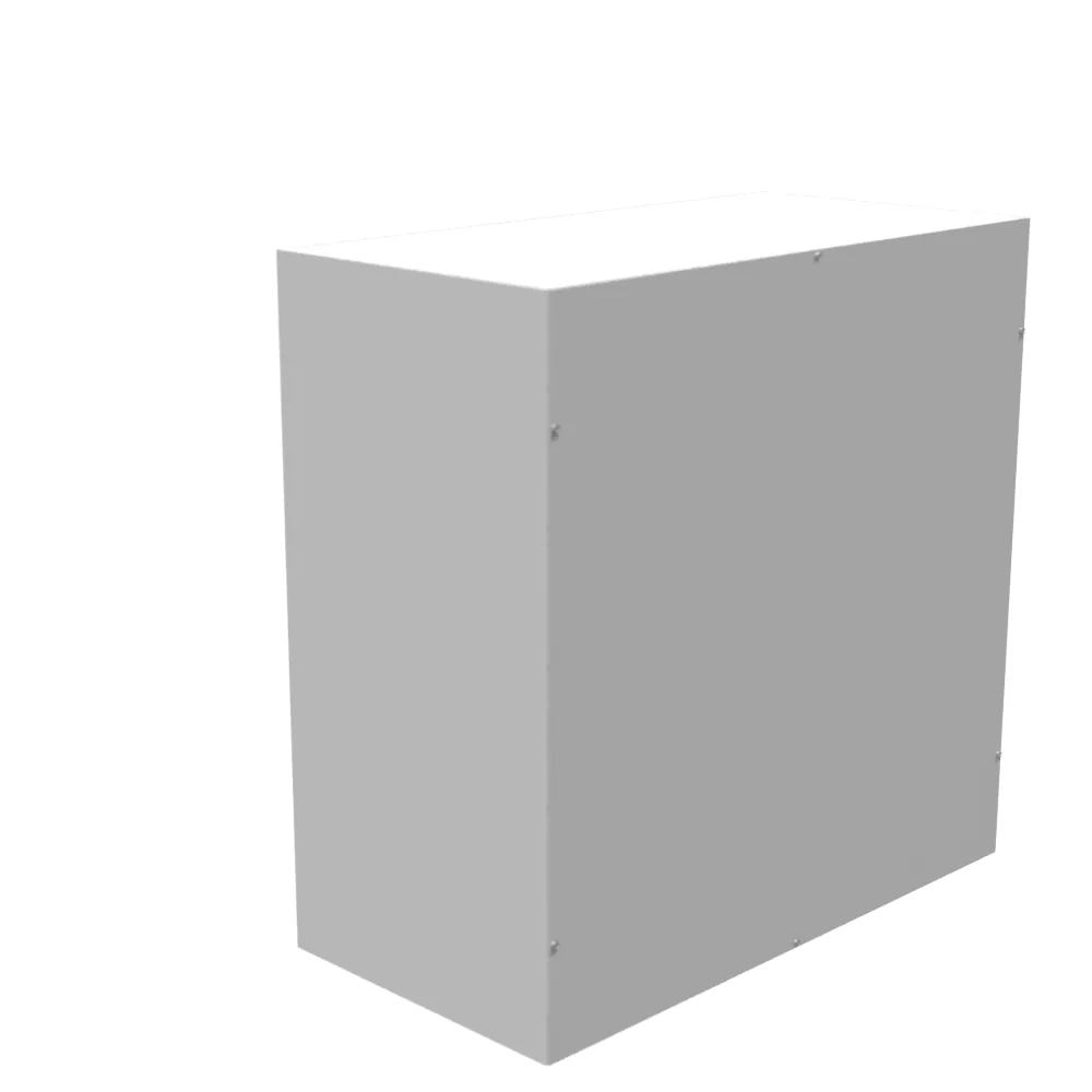 Tapa atornillada 36x18x36 UL Certificada Tipo 1 Acero Sin Troqueles Gris ANSI 61 Tapa en Blanco Instalada