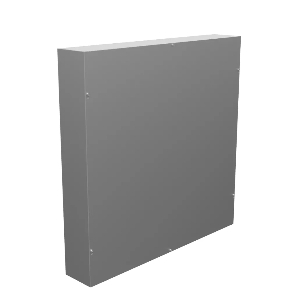 Tapa atornillada 36x6x36 UL Certificada Tipo 1 Acero Sin Troqueles Sin Pintura Tapa en Blanco Instalada