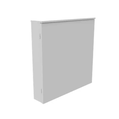 36X6X36 Telephone Cabinet UL Listed Type 3R Steel No Knockouts ANSI 61 Gray Back Panel Weld Studs Padlocking Draw Latch Quad D Knockout for Lock