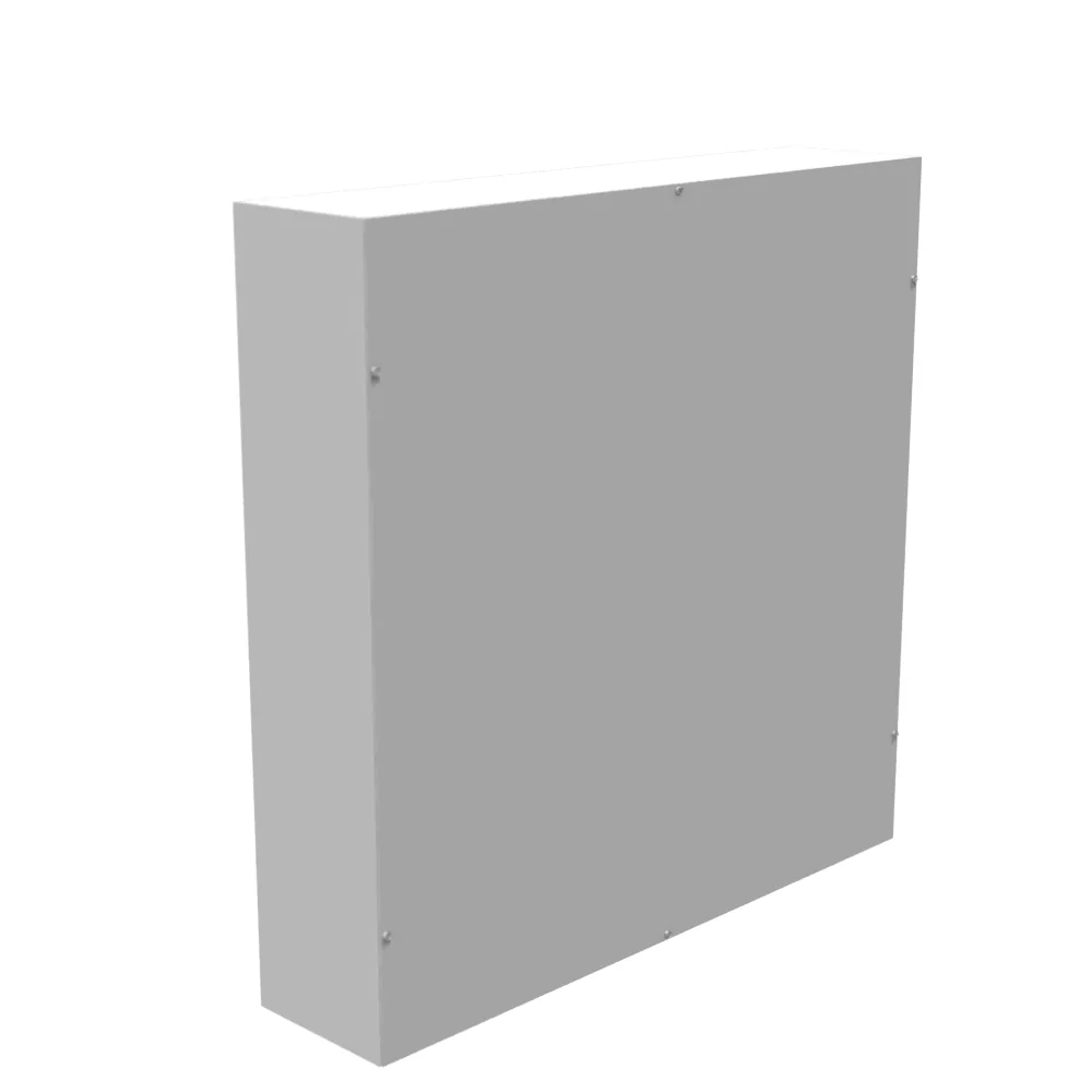 Tapa atornillada 36x8x36 UL Certificada Tipo 1 Acero Sin Troqueles Gris ANSI 61 Tapa en Blanco Instalada