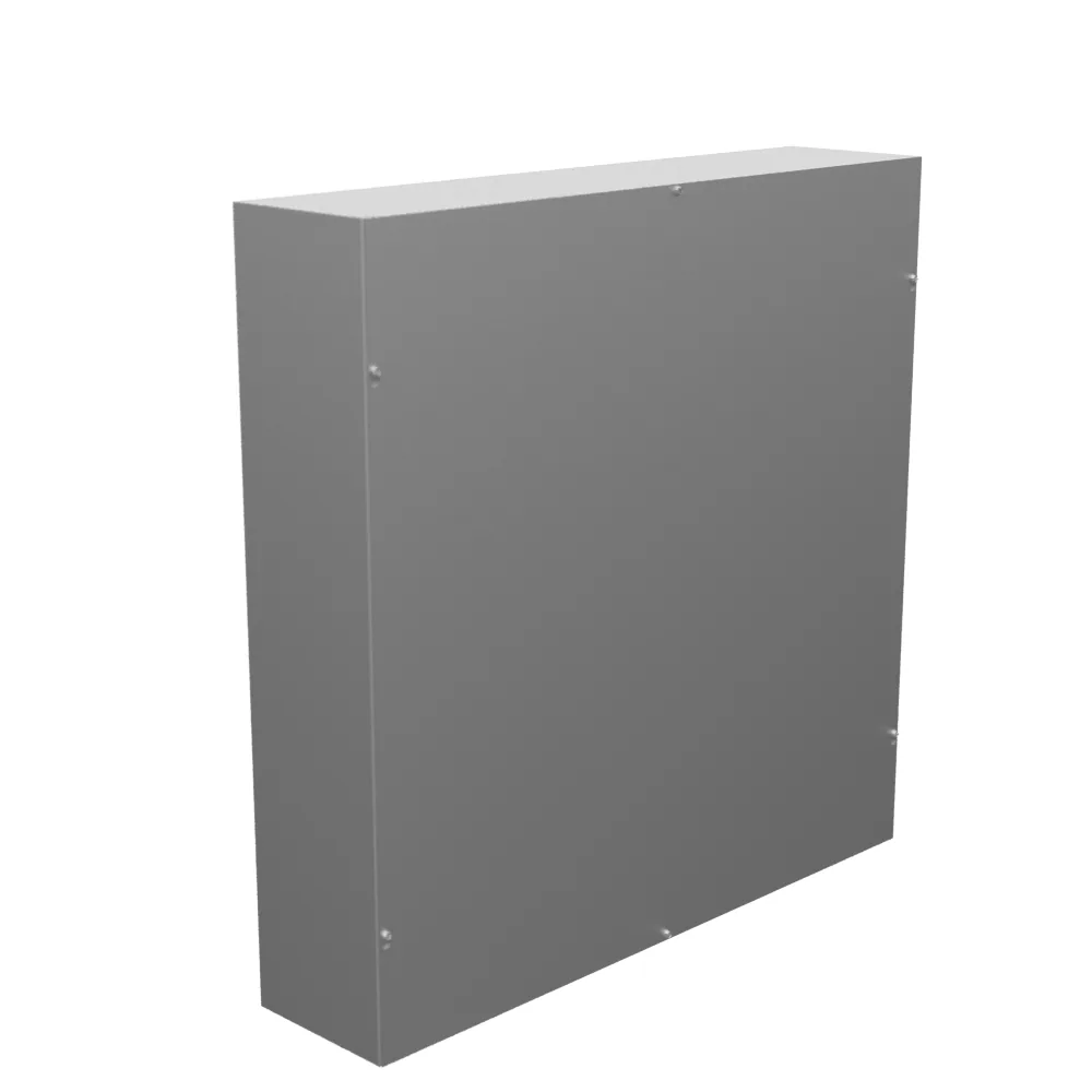 36X8X36 Screw Cover UL Listed Type 1 Steel No Knockouts No Paint Blank Cover Installed