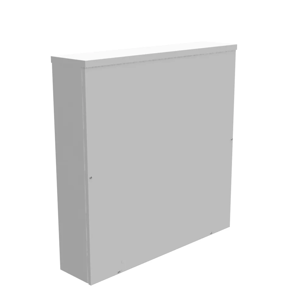 Tapa atornillada 36x8x36 UL Certificada Tipo 3R Acero Con Troqueles Gris ANSI 61 Tapa en Blanco Instalada