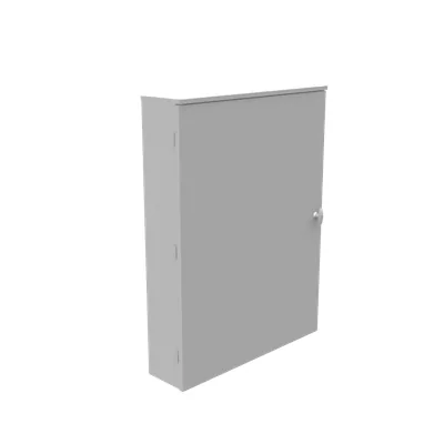 48x8x36 Hinge Cover Type 3R UL Listed Steel No Knockouts ANSI 61 Gray Lift Off Hinges Padlocking Draw Latch Keylocking T Handle Back Stiffener Back Panel Weld Studs