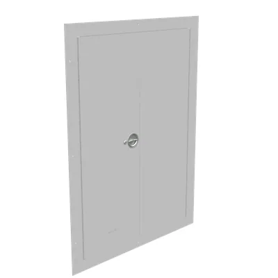 Flush Mount Cover Type 1 36x48 Screw Cover ANSI 61 Gray Steel Hinged Door Keylocking Slam Latch