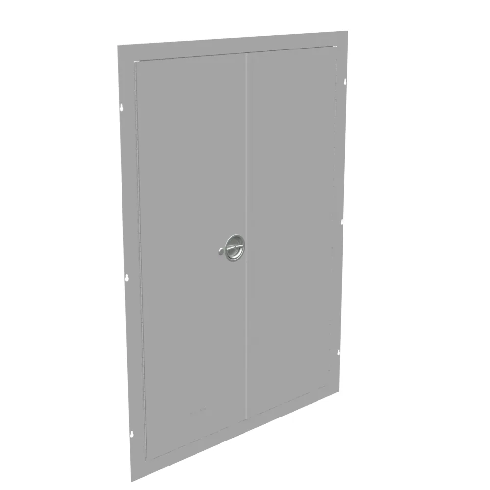 Tapa de montaje sobrepuesto Tipo 1 36x48 tapa atornillada gris ANSI 61 acero puerta embisagrada cerrojo de golpe con llave
