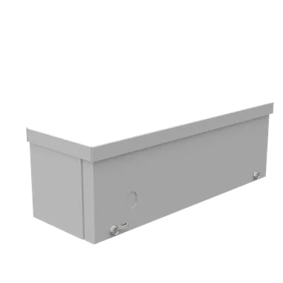 4X12X4 Screw Cover Wireway UL Listed Type 3R Steel Knockouts ANSI 61 Gray Quad D Knockout for Lock