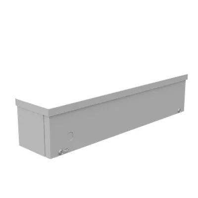 4X18X4 Screw Cover Wireway UL Listed Type 3R Steel Knockouts ANSI 61 Gray Quad D Knockout for Lock