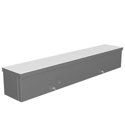 4X24X4 Screw Cover Wireway UL Listed Type 3R Steel No Knockouts No Paint Quad D Knockout for Lock