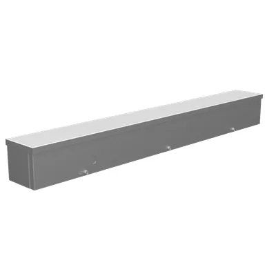 4x36x4 Screw Cover Wireway Type 3R UL Listed Steel No Knockouts No Paint Quad D Knockout for Lock Emboss Mounting Holes in Back