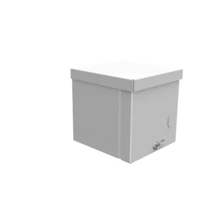 4X4X4 Screw Cover UL Listed Type 3R Steel No Knockouts ANSI 61 Gray Blank Cover Installed