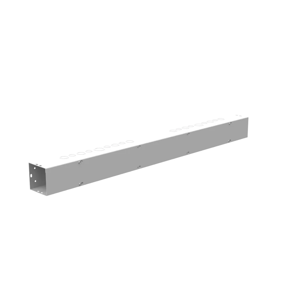 Ducto cuadrado con tapa atornillada 4X48X4 Listado UL Tipo 1 Acero Troqueles Gris ANSI 61