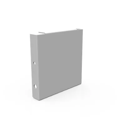 Wireway End Type 1 4x4 Screw Cover ANSI 61 Gray Steel No Knockouts