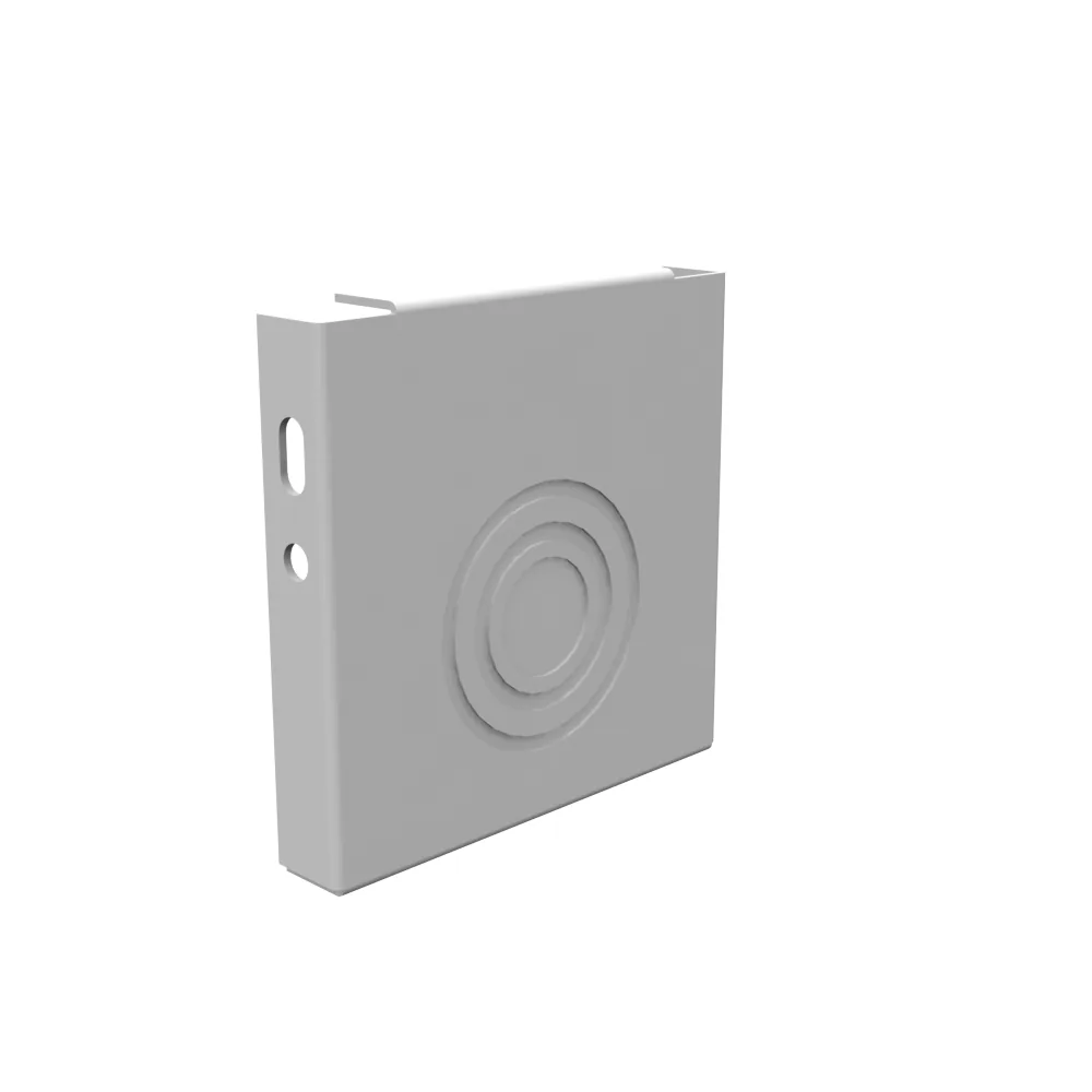 Te para ducto cuadrado Tipo 1 4x4, tapa atornillada, acero gris ANSI 61, troqueles universales