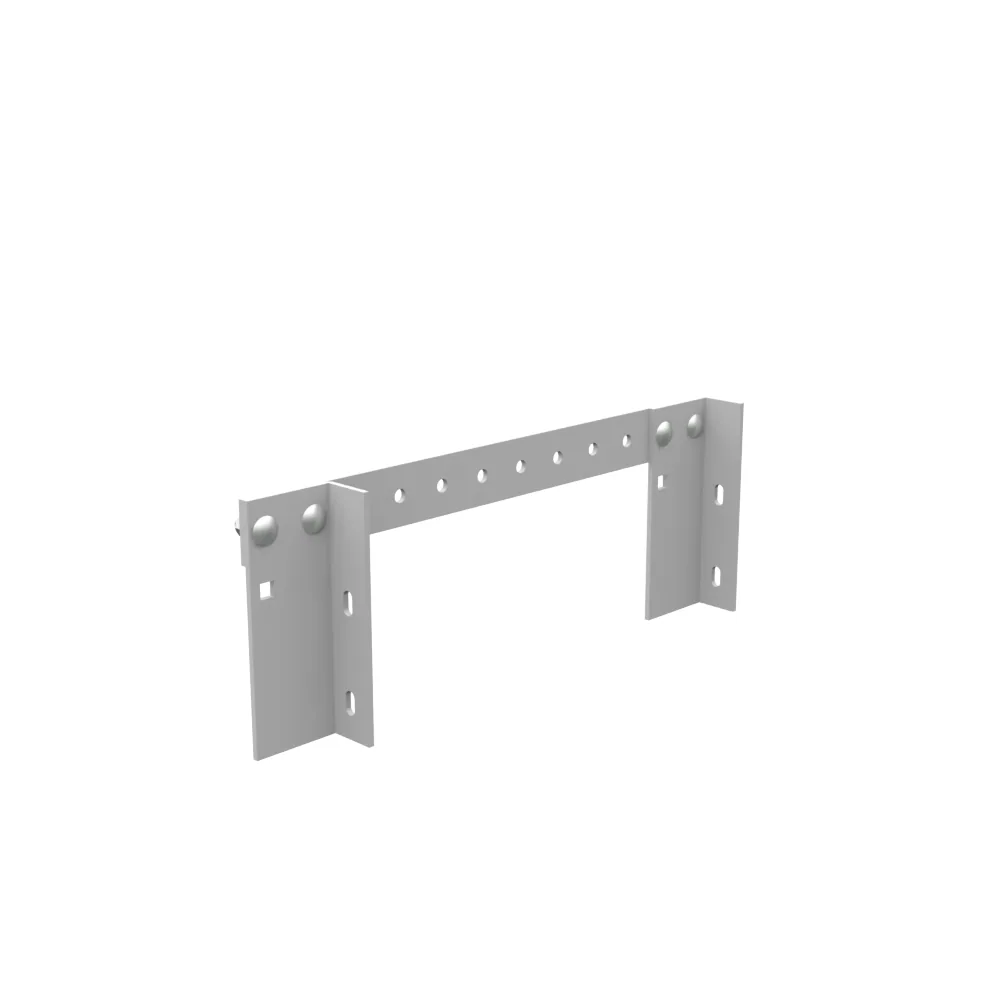 Soporte para ducto cuadrado Tipo 1, 4x4, tapa atornillada, tapa embisagrada, acero gris ANSI 61, sin troqueles