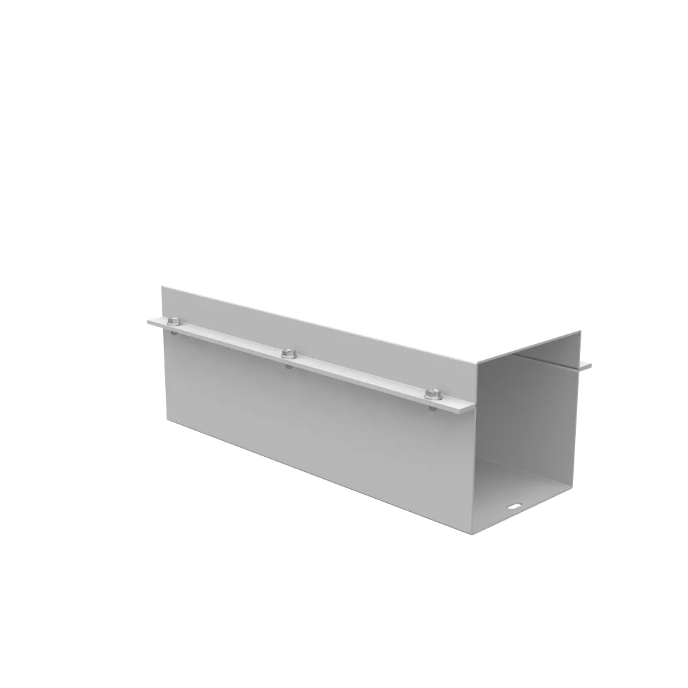 Adaptador telescópico wireway 4.188x4.125x12 Sin troqueles gris ANSI 61 Acero