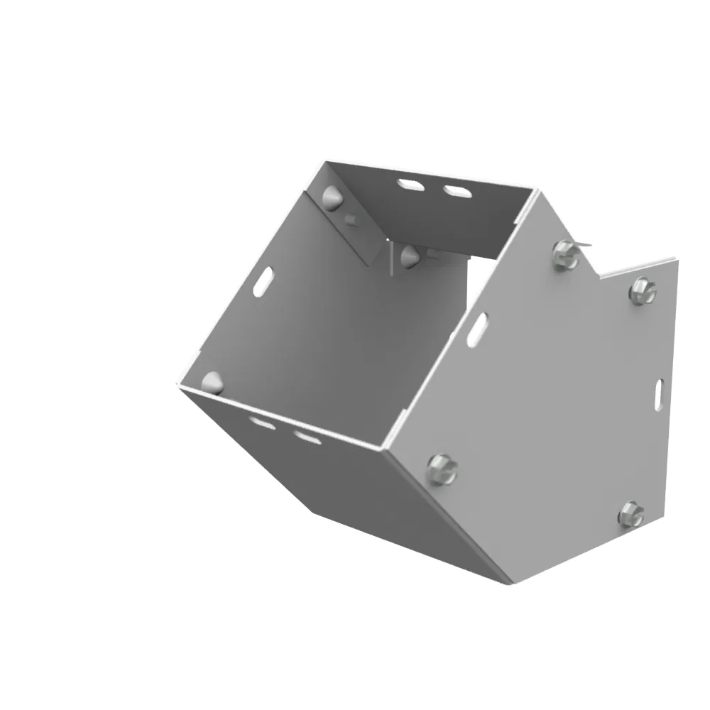 Codo ducto cuadrado 45° acceso superior tipo 1 4x4 tapa atornillada gris ANSI 61 acero sin troqueles