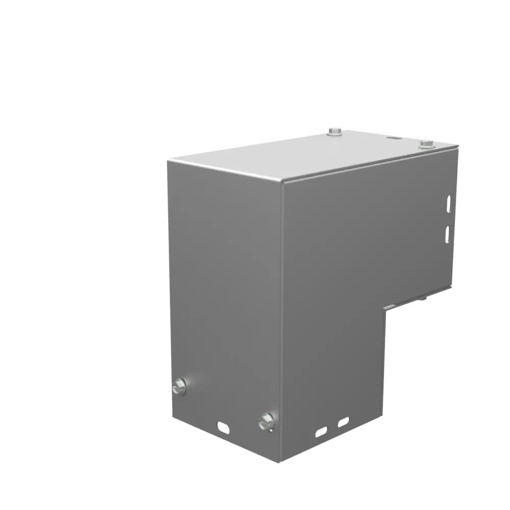 Codo ducto cuadrado 90° acceso lateral tipo 1 4x4 tapa atornillada acero sin pintar sin troqueles