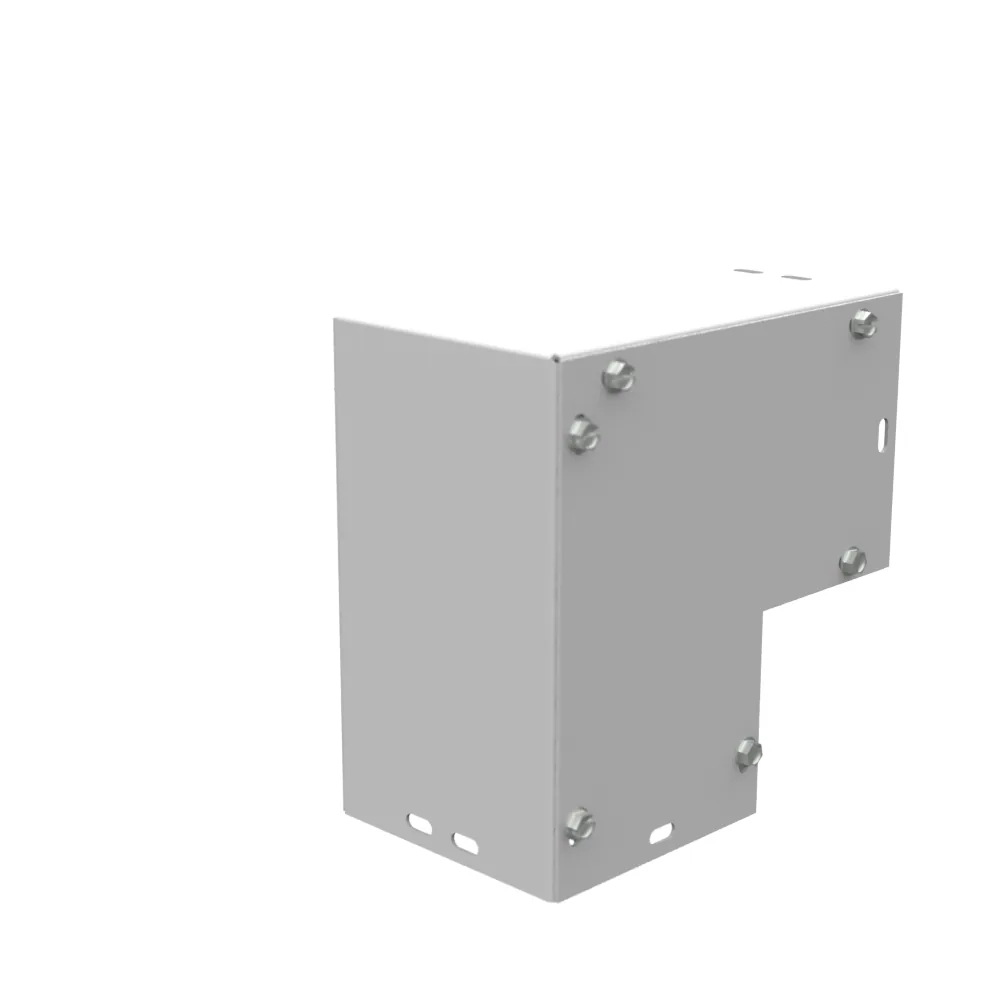 Wireway Elbow 90 Top Access Type 1 4x4 Screw Cover ANSI 61 Gray Steel No Knockouts