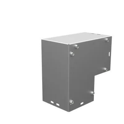 7x4.125x7 Wireway Elbow 90 Side Wall Access No Paint Steel
