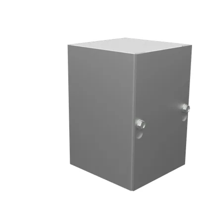 6x4x4 Screw Cover Type 1 UL Listed Steel No Knockouts No Paint Cover with Teardrop Slots Mounting Holes in Back