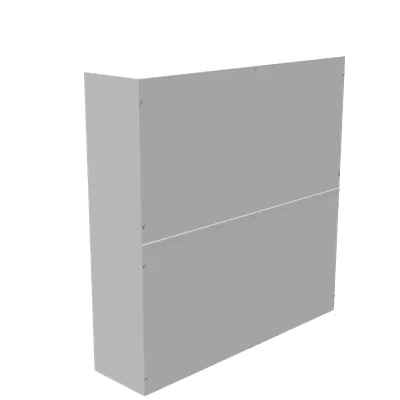 48X12X48 Screw Cover UL Listed Type 1 Steel No Knockouts ANSI 61 Gray Blank Cover Installed Split Lid
