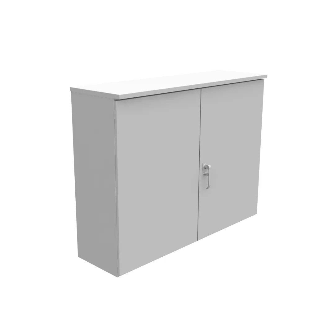 GABINETE 42X15X54 TAPA EMBISAGRADA TIPO 3R ACERO CERTIFICADO UL SIN TROQUELES GRIS ANSI 61 PUERTAS DOBLES DISPOSICIÓN PARA CANDADO MANIJA DE 3 PUNTOS MANIJA A LA DERECHA PERNO DE TIERRA