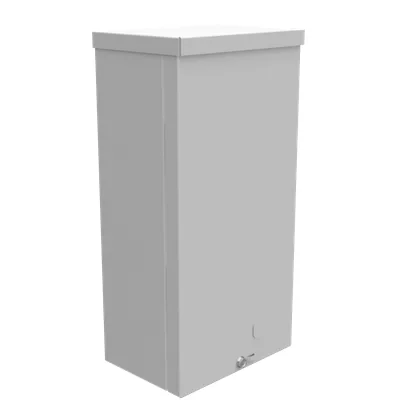 12x4x6 Screw Cover Type 3R UL Listed Steel Knockouts ANSI 61 Gray Quad D Knockout for Lock Emboss Mounting Holes in Back