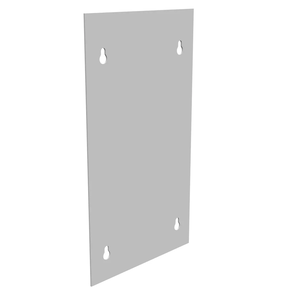 Tapa ciega empotrada Tipo 1 6x12 tapa atornillada gris ANSI 61 acero pestaña de 3/4 pulgada en todos los lados
