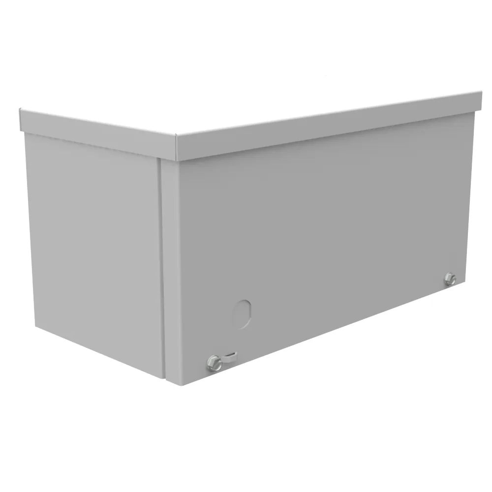 Ducto cuadrado 6X12X6 con tapa atornillada UL Listed Tipo 3R Acero con troqueles Gris ANSI 61 Troquel Quad D para cerrojo
