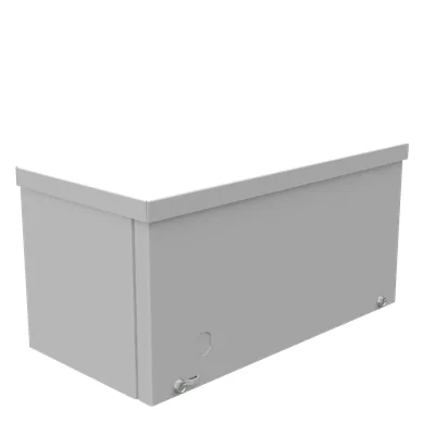 6X12X6 Screw Cover Wireway UL Listed Type 3R Steel No Knockouts ANSI 61 Gray Locking Hasp