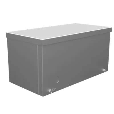 6X12X6 Screw Cover Wireway UL Listed Type 3R Steel No Knockouts No Paint Quad D Knockout for Lock