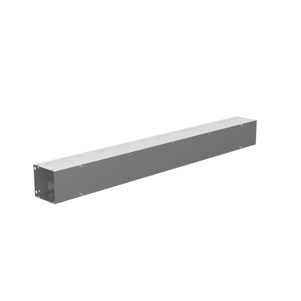 6x120x6 Screw Cover Wireway Type 1 UL Listed Steel Knockouts No Paint Cover with Teardrop Slots Mounting Holes in Back