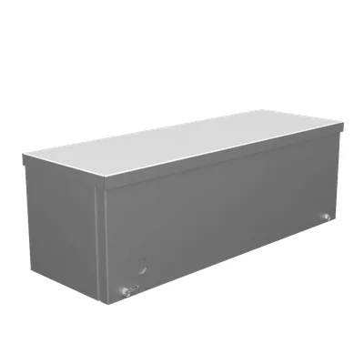 6x18x6 Screw Cover Wireway Type 3R UL Listed Steel No Knockouts No Paint Quad D Knockout for Lock Emboss Mounting Holes in Back