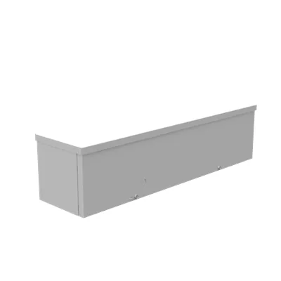 6X24X6 Screw Cover Wireway UL Listed Type 3R Steel Knockouts ANSI 61 Gray Quad D Knockout for Lock
