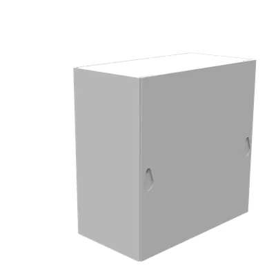 6X3X6 Screw Cover UL Listed Type 1 Steel No Knockouts ANSI 61 Gray Blank Cover Installed