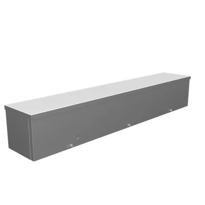 6X36X6 Screw Cover Wireway UL Listed Type 3R Steel No Knockouts No Paint Quad D Knockout for Lock