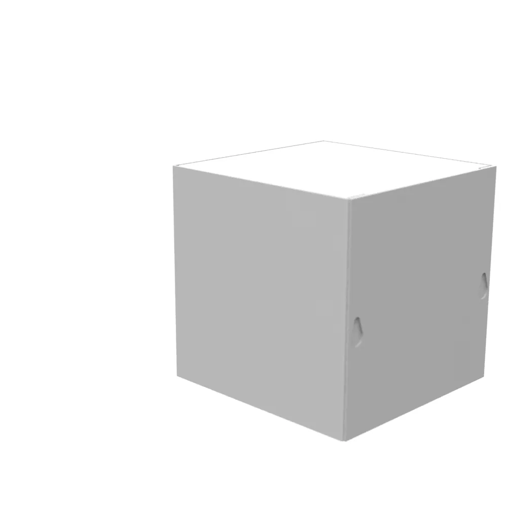Tapa atornillada 6X6X6 Reconocida UL Tipo 1 Acero Sin troqueles Gris ANSI 61 Tapa en blanco instalada