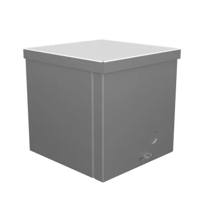 6X6X6 Screw Cover UL Listed Type 3R Steel No Knockouts No Paint Quad D Knockout for Lock