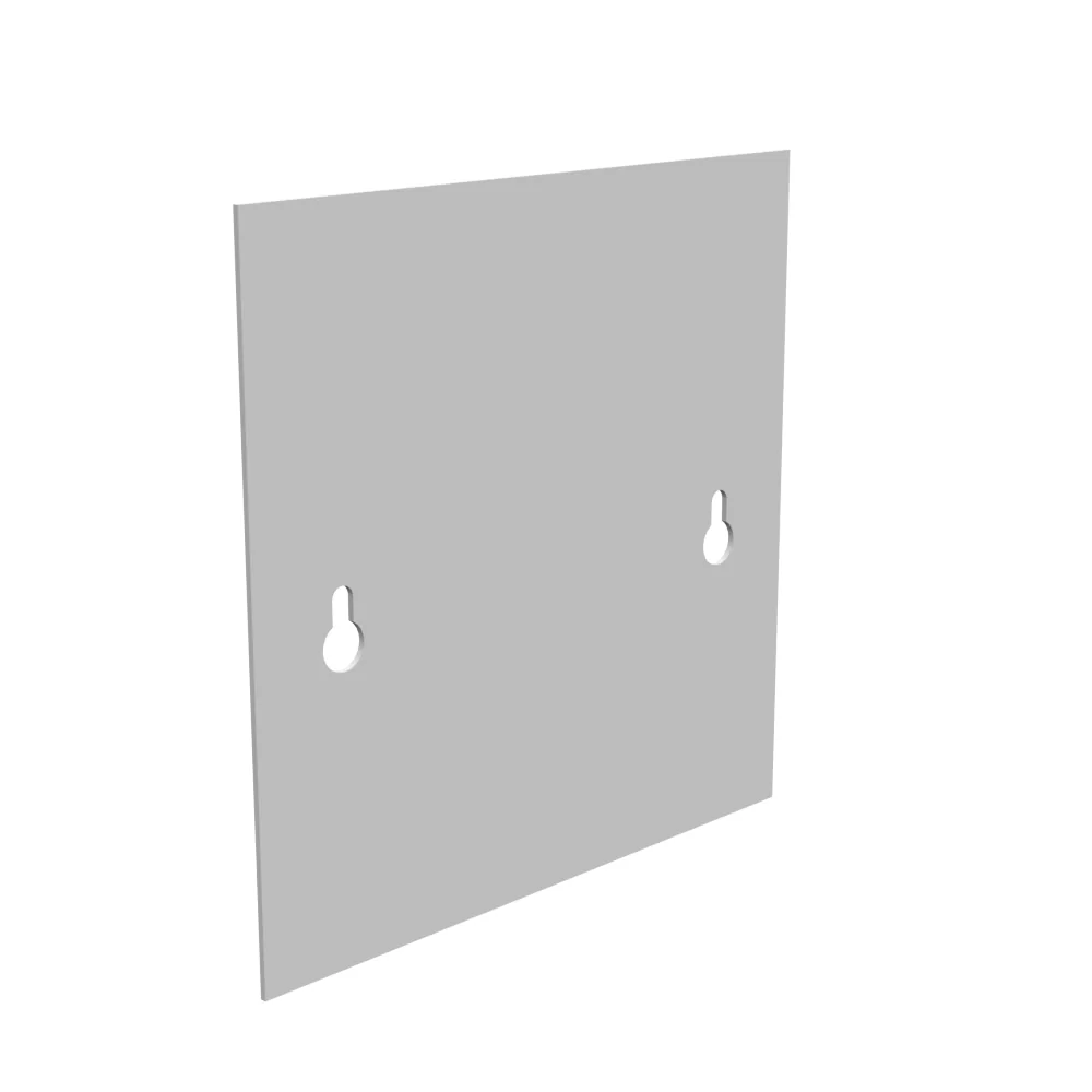 Tapa en blanco empotrada 6x6 Tapa atornillada Gris ANSI 61 Acero Sin troqueles