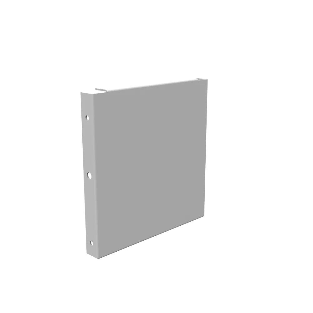 Tapa final ducto cuadrado 6x6 tapa atornillada gris ANSI 61 acero sin troqueles