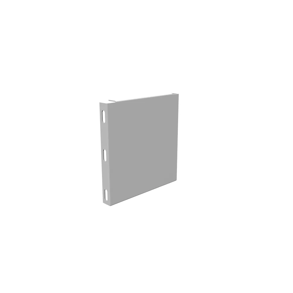 Tapa final ducto cuadrado 6x6 tapa atornillada gris ANSI 61 acero universal sin troqueles