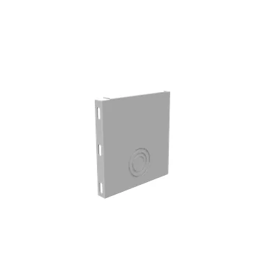 Wireway End 6x6 Screw Cover ANSI 61 Gray Steel Universal Knockouts