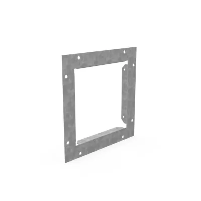 Wireway End Flange Type 1 6x6 Screw Cover No Paint Steel