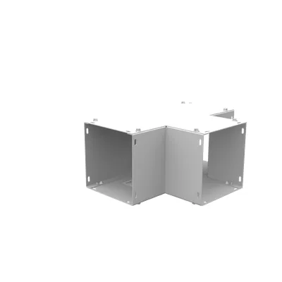 Wireway Tee for Screw Cover 6x6 Screw Cover ANSI 61 Gray Steel No Knockouts