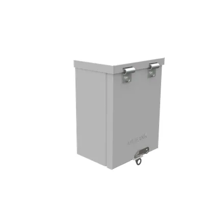 8x4x6 Hinge Cover Type 3R UL Listed Steel Knockouts ANSI 61 Gray Formed Hinges Padlocking Flip Latch Emboss Mounting Holes in Back